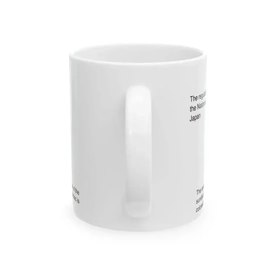 Construction sheet of the Japanese flag EN (Japan) White Coffee Mug - Go Mug Yourself