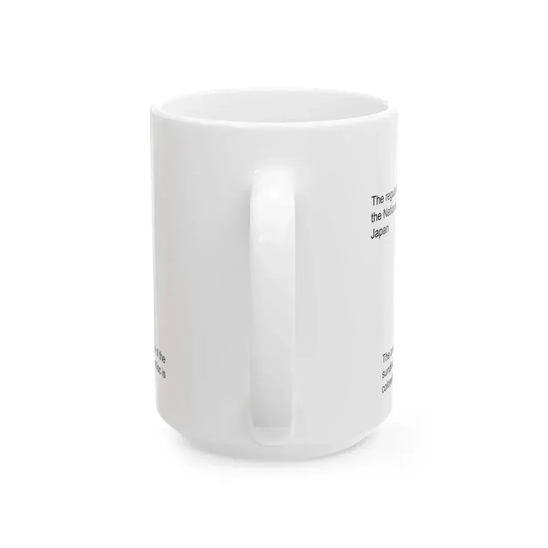 Construction sheet of the Japanese flag EN (Japan) White Coffee Mug - Go Mug Yourself