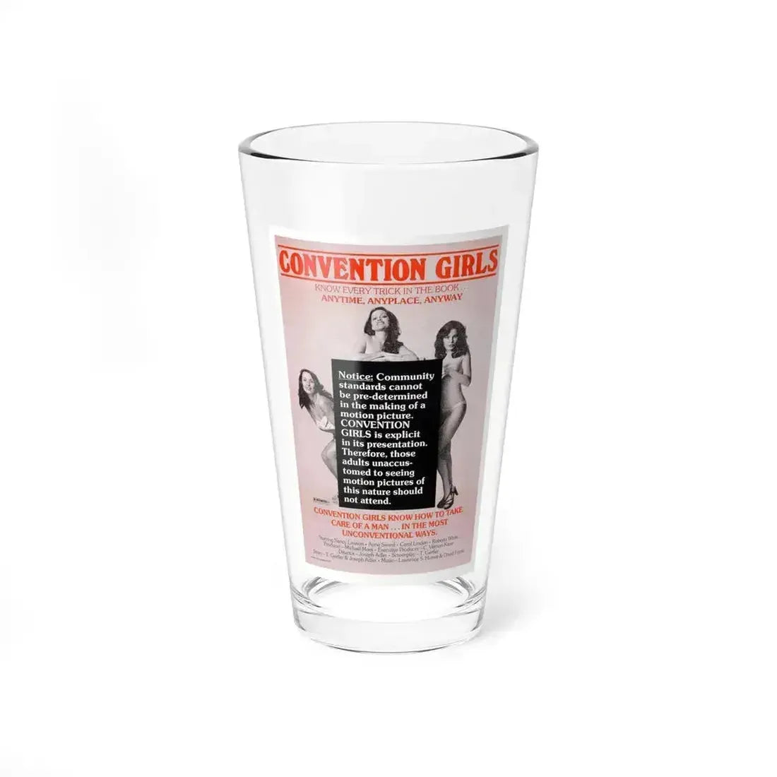 CONVENTION GIRLS 1978 Movie Poster - Pint Glass 16oz 16oz - Go Mug Yourself