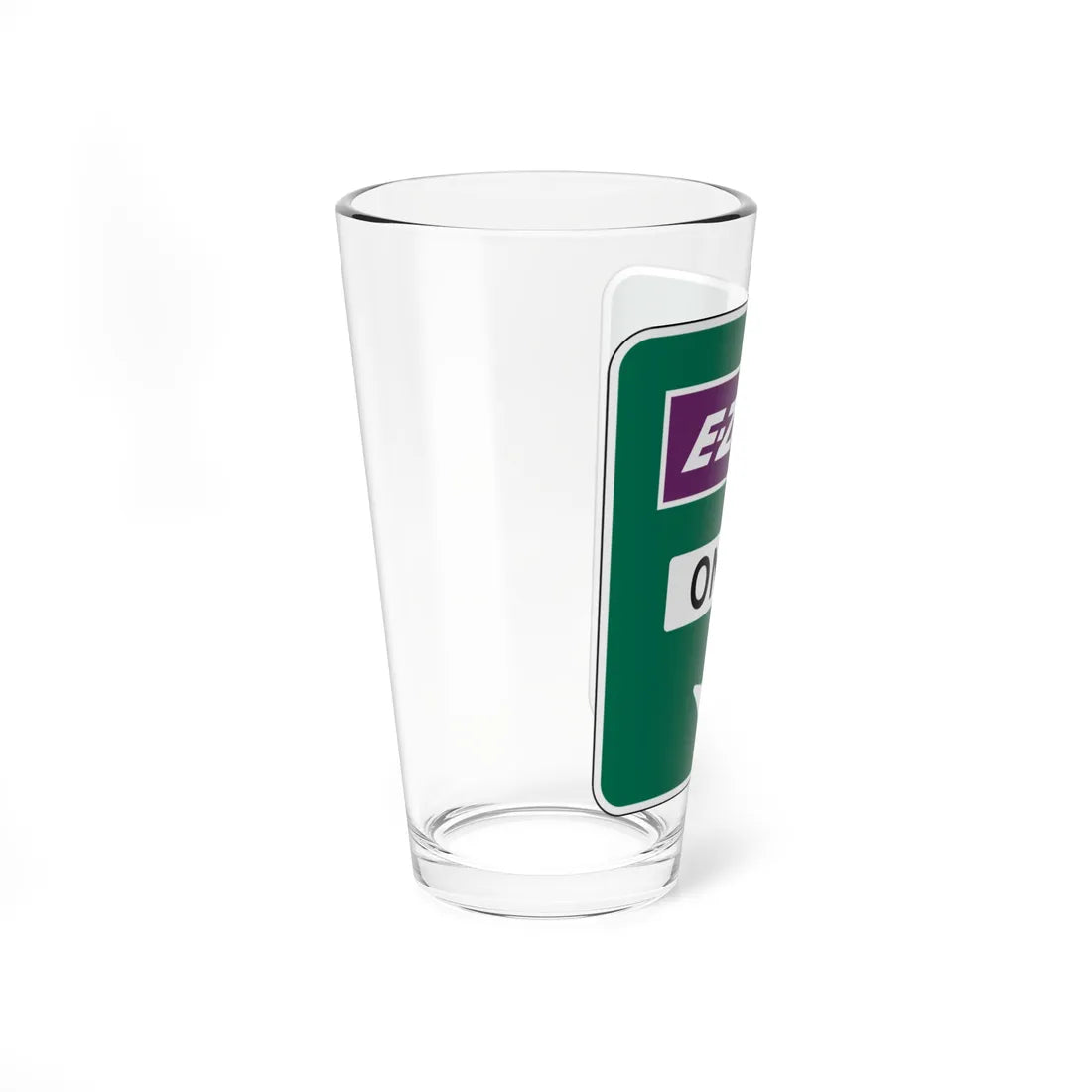 Conventional Toll Plaza Advance Sign 1 (Delaware) (Road Sign) Pint Glss 16oz - Go Mug Yourself