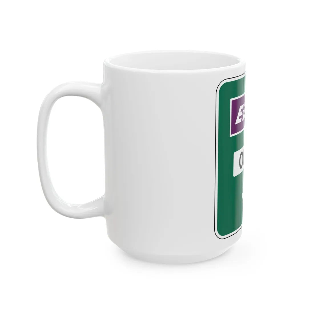 Conventional Toll Plaza Advance Sign 1 (Delaware) (Road Sign) White Coffee Mug - Go Mug Yourself