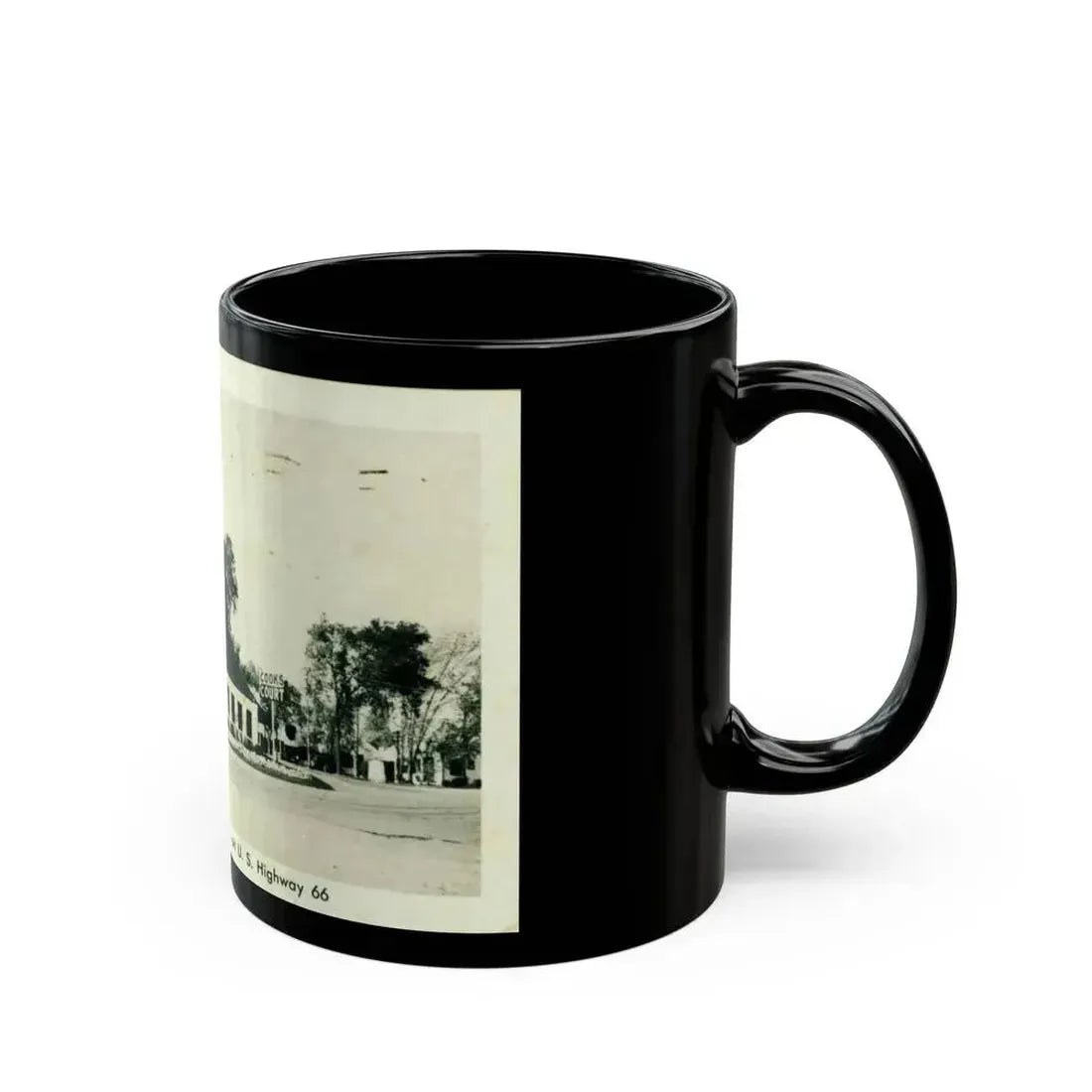 Cooks Court East of Tulsa on U S Highway 66 (Greeting Postcards) Black Coffee Mug - Go Mug Yourself