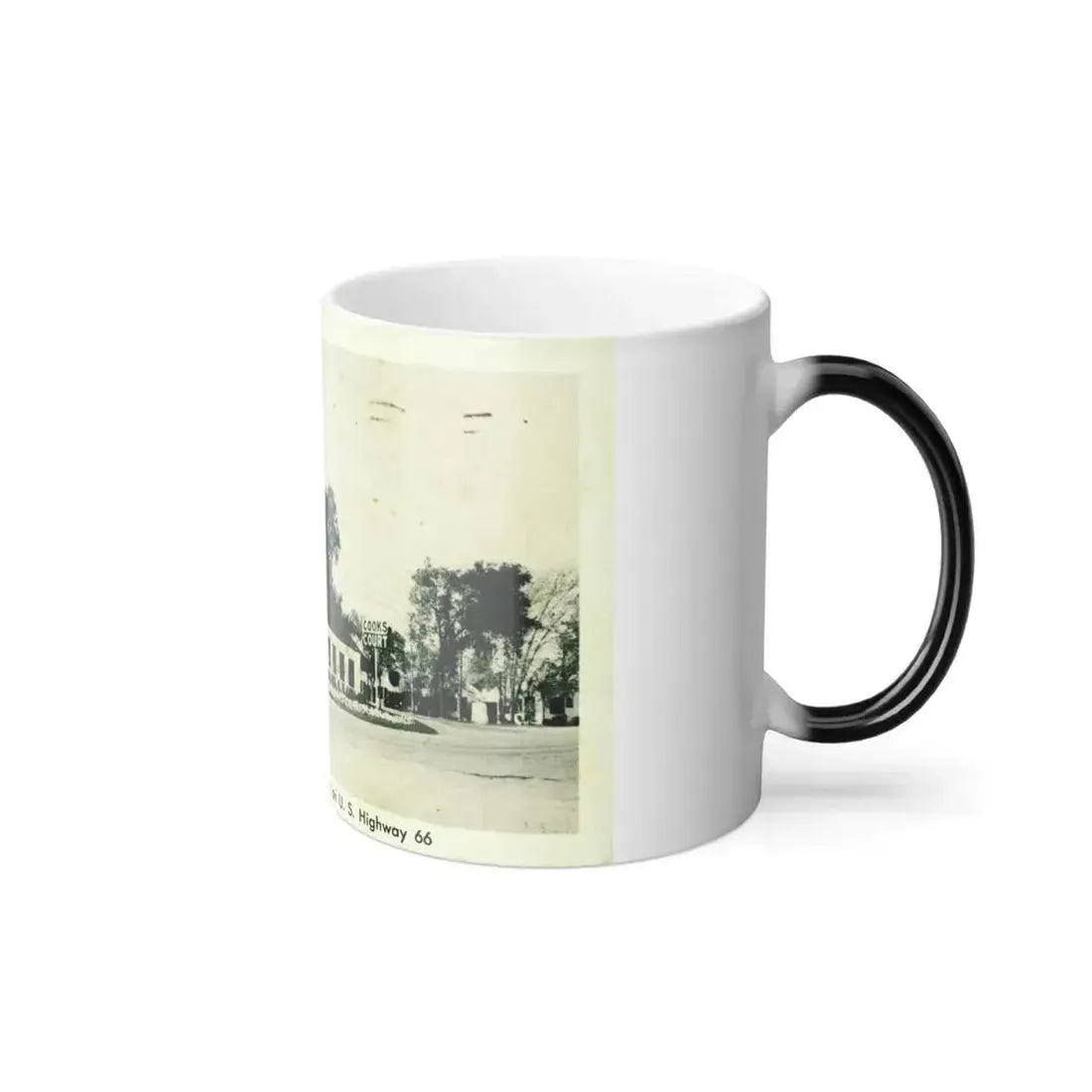 Cooks Court East of Tulsa on U S Highway 66 (Greeting Postcards) Color Changing Mug 11oz - Go Mug Yourself
