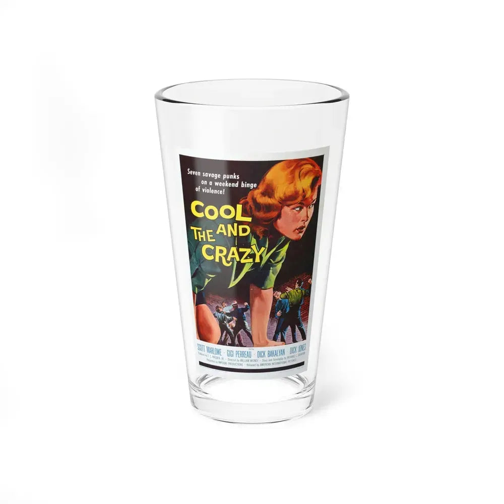 COOL AND THE CRAZY 1958 Movie Poster - Pint Glass 16oz 16oz - Go Mug Yourself