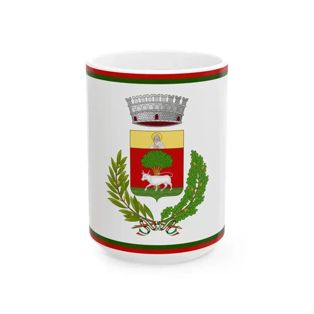 Cornaredo-Bandiera (Italy) White Coffee Mug 15oz - Go Mug Yourself