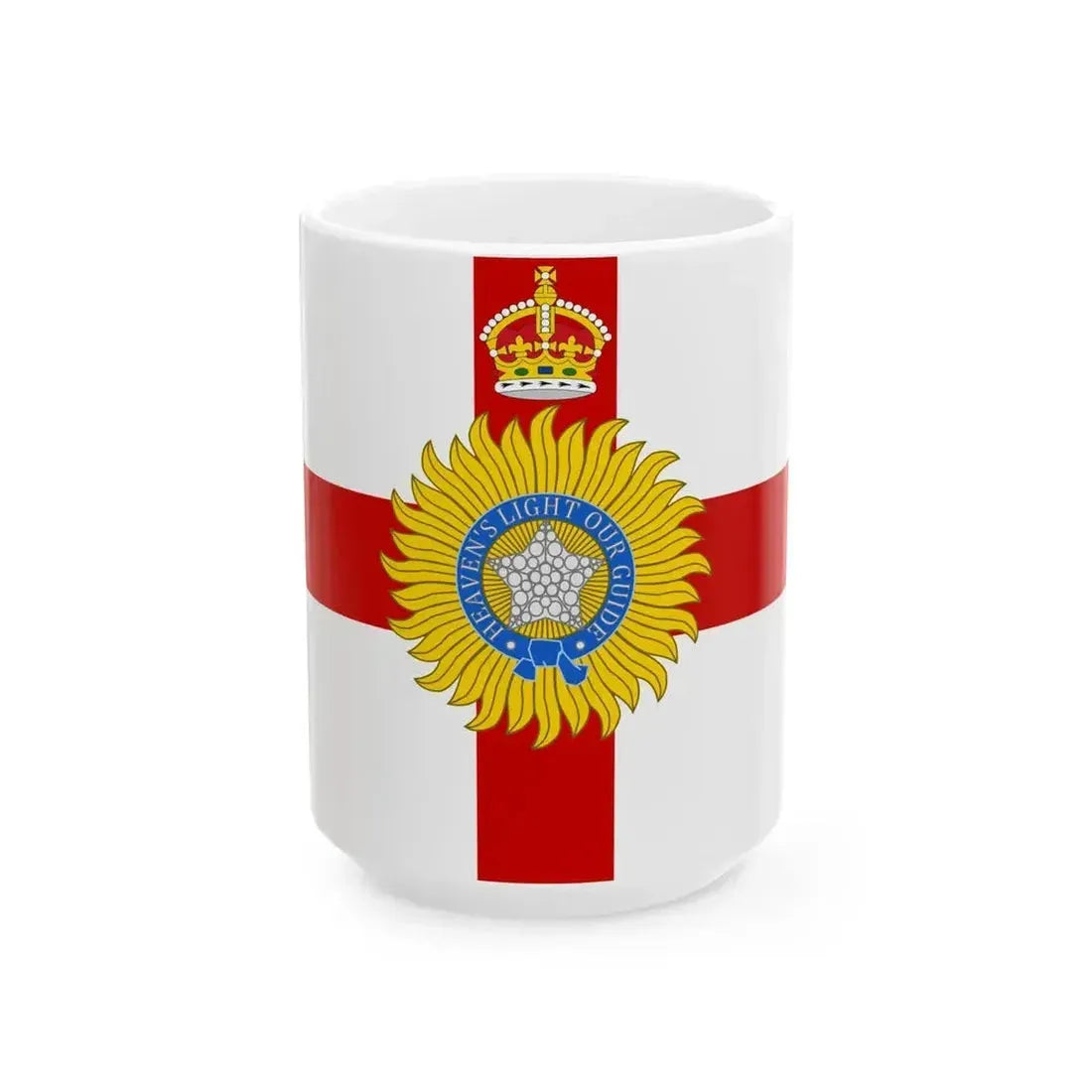 Coronation Standard of British Raj (India) White Coffee Mug 15oz - Go Mug Yourself