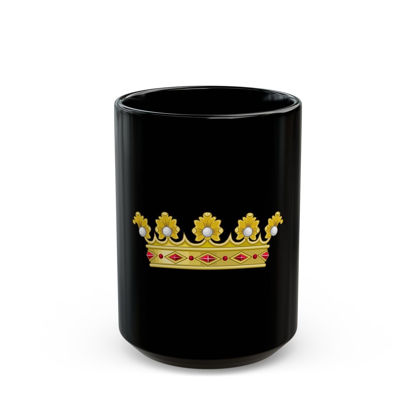 Coronet of a Duke - Kingdom of Portugal - Black Coffee Mug-15oz-Go Mug Yourself