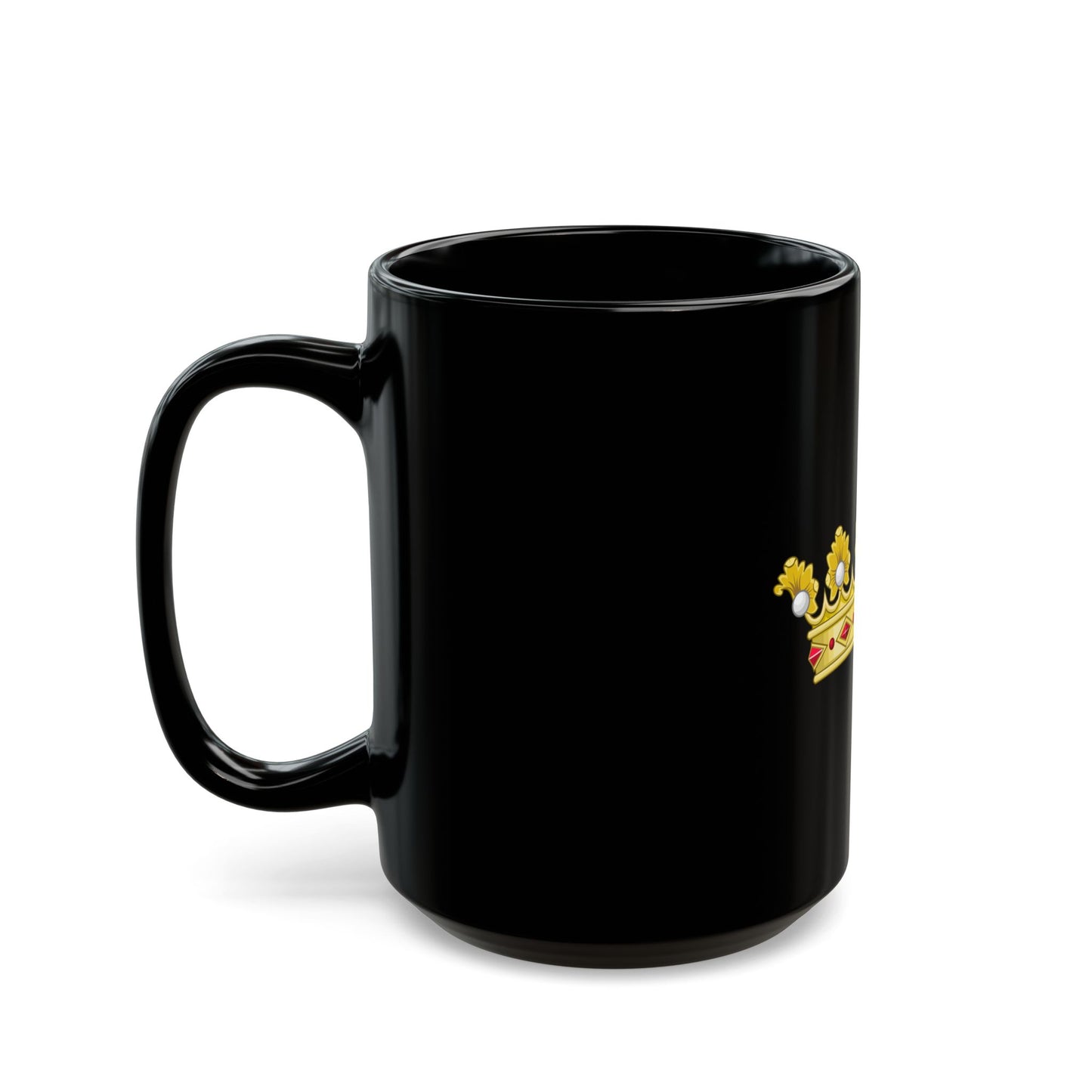 Coronet of a Duke - Kingdom of Portugal - Black Coffee Mug-Go Mug Yourself