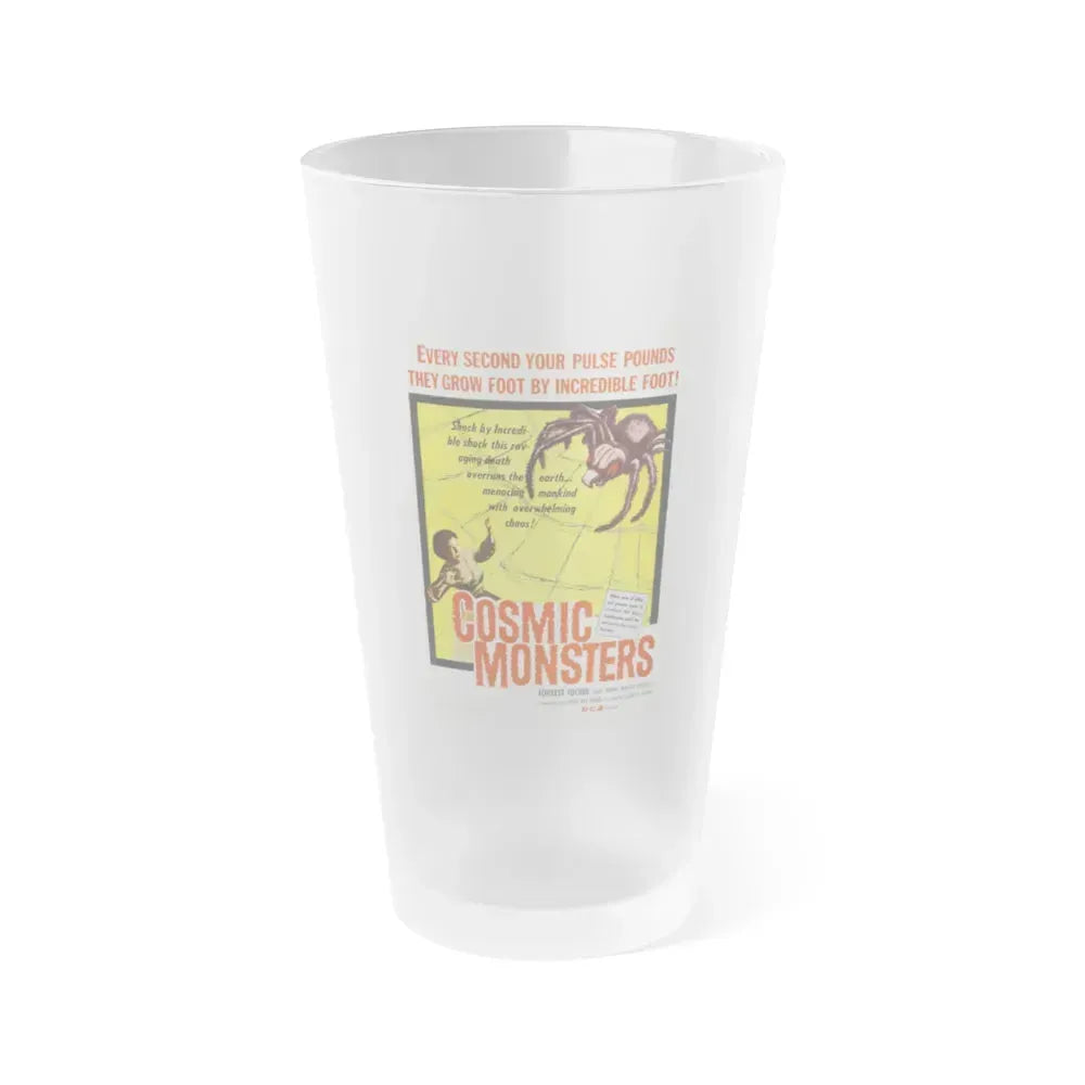 COSMIC MONSTERS 1958 Movie Poster - Frosted Pint Glass 16oz 16oz Frosted - Go Mug Yourself