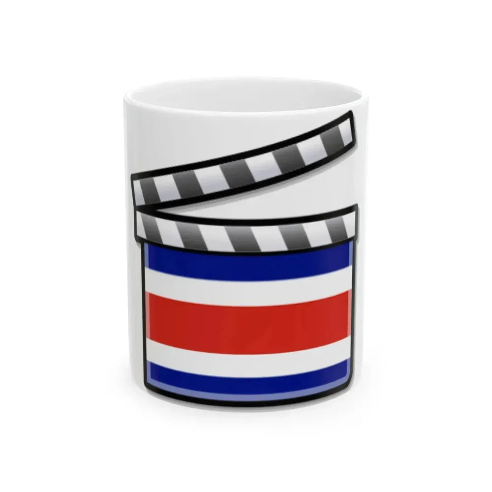 Costa Rica film clapperboard (Costa Rica) White Coffee Mug 11oz - Go Mug Yourself