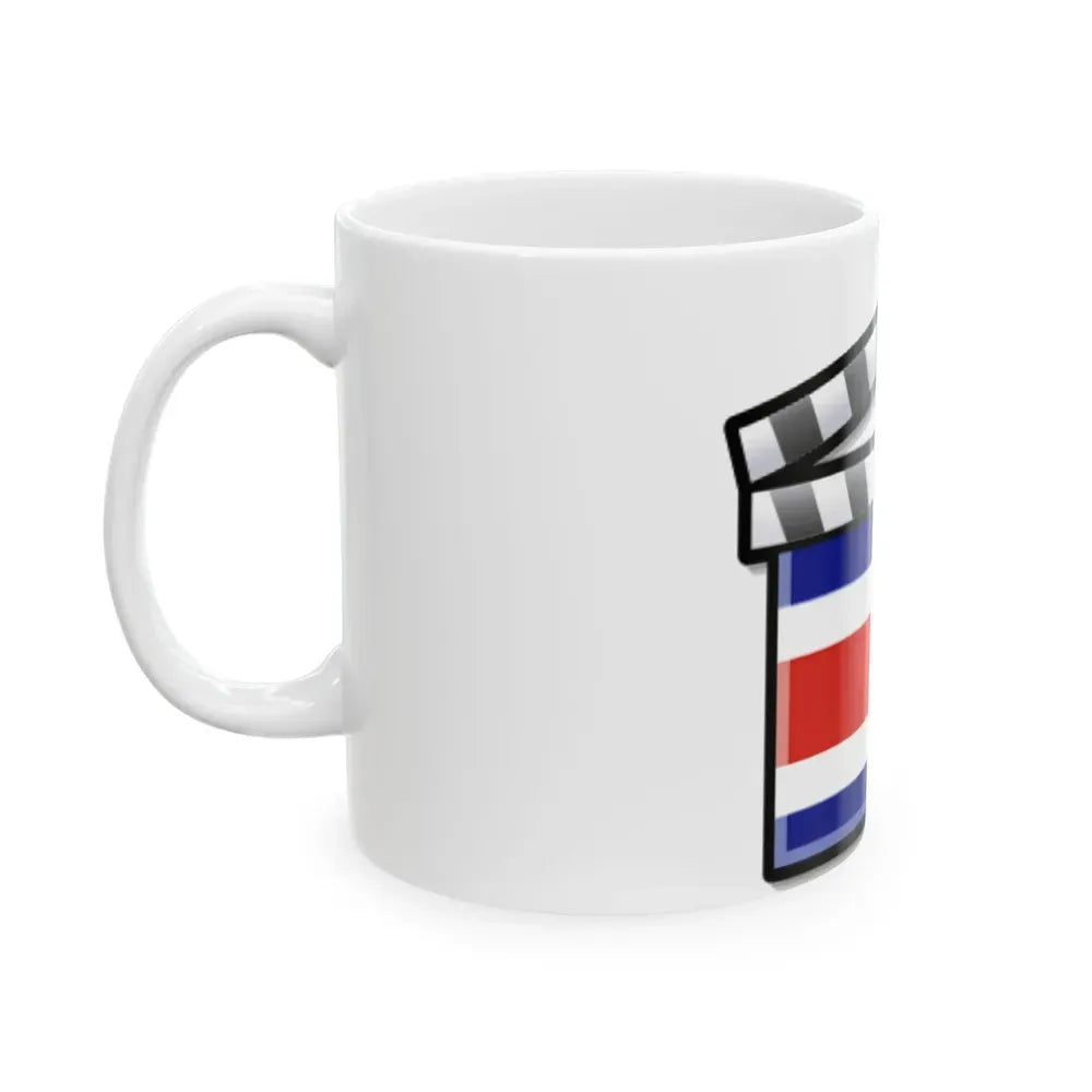 Costa Rica film clapperboard (Costa Rica) White Coffee Mug - Go Mug Yourself
