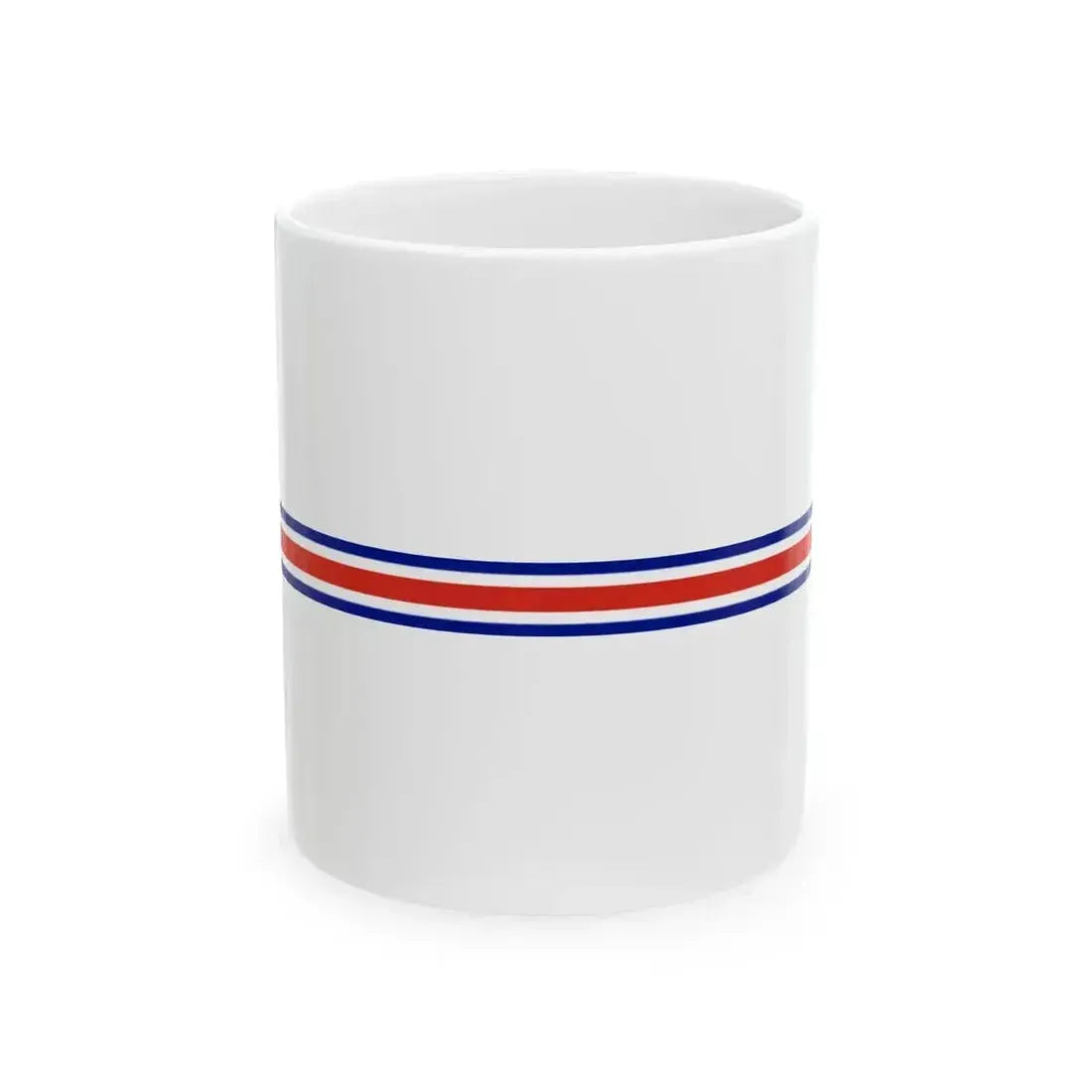 Costa Rica flag bar (Costa Rica) White Coffee Mug 11oz - Go Mug Yourself