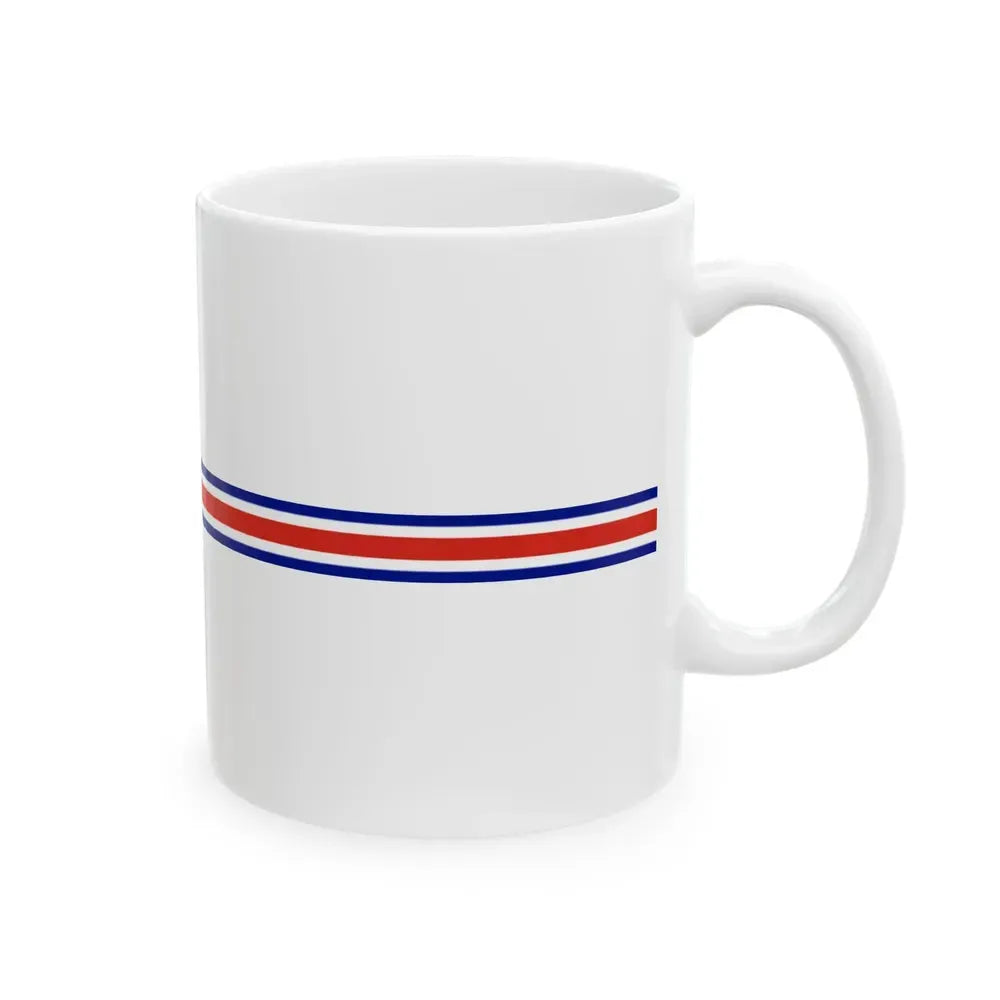 Costa Rica flag bar (Costa Rica) White Coffee Mug - Go Mug Yourself