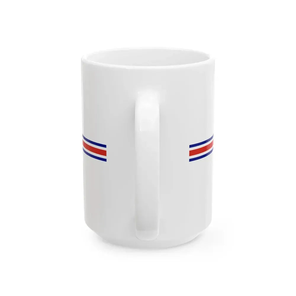 Costa Rica flag bar (Costa Rica) White Coffee Mug - Go Mug Yourself