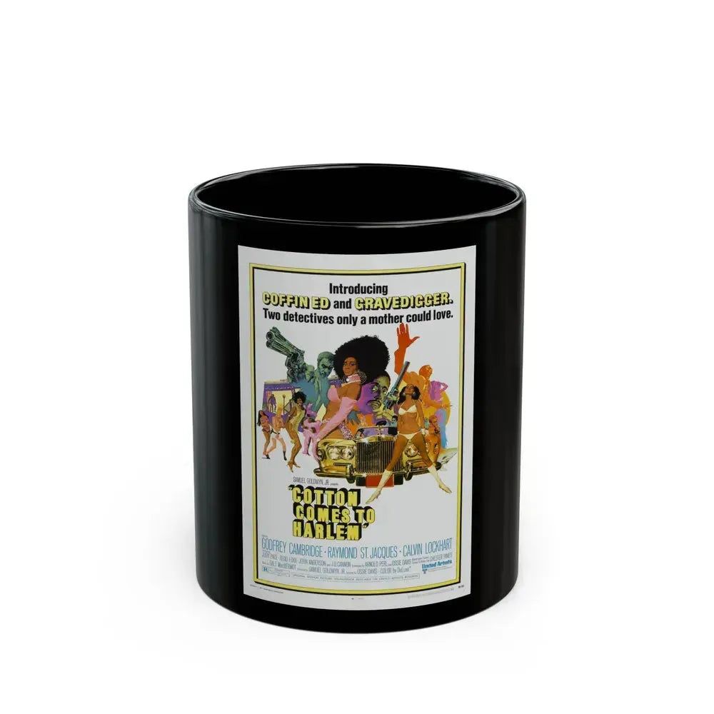 COTTON COMES TO HARLEM 1970 Movie Poster - Black Coffee Mug 11oz - Go Mug Yourself
