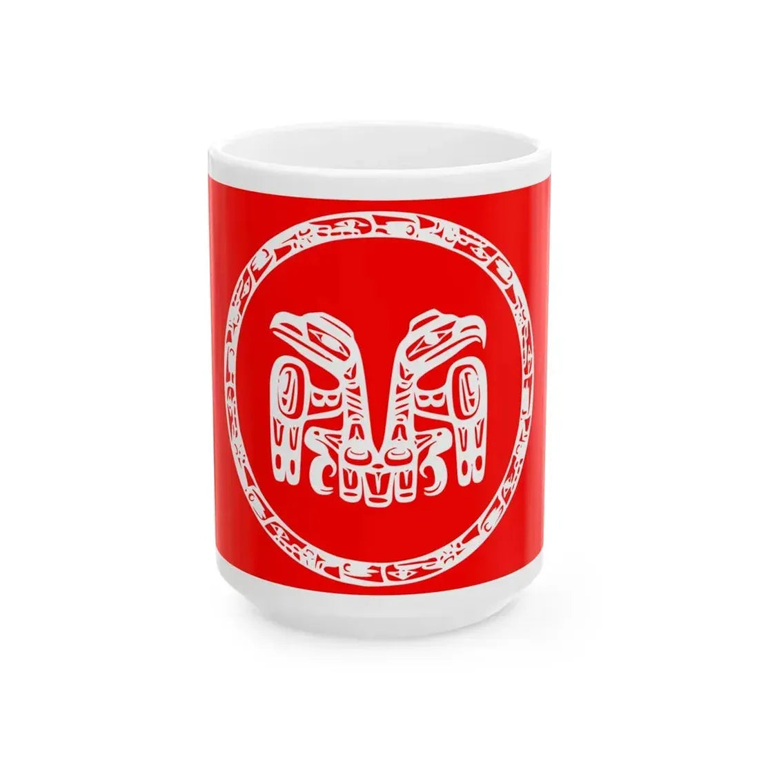 Council of the Haida Nation Flag - White Coffee Mug 15oz - Go Mug Yourself