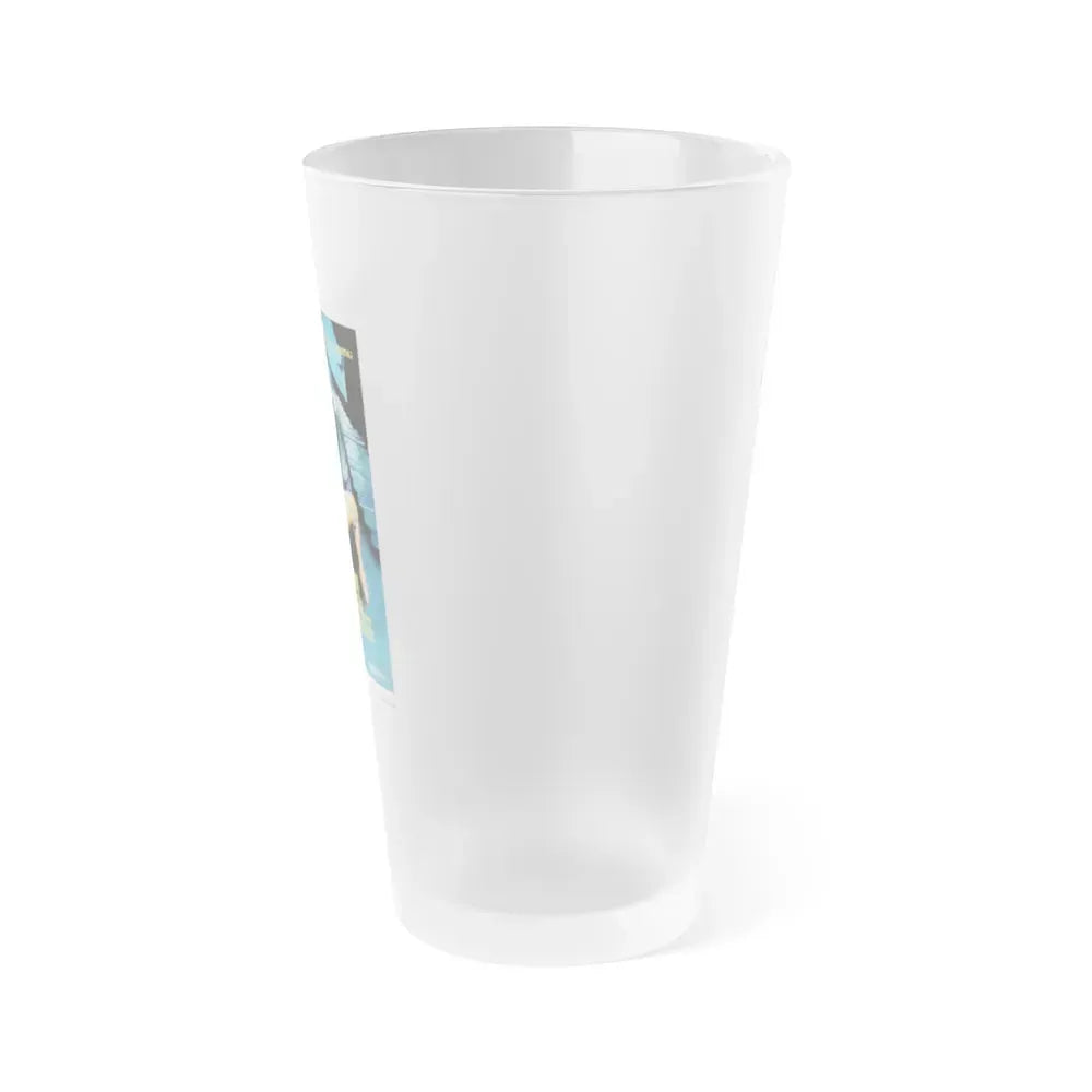 COUNT DRACULA AND HIS VAMPIRE BRIDE 1973 Movie Poster - Frosted Pint Glass 16oz - Go Mug Yourself