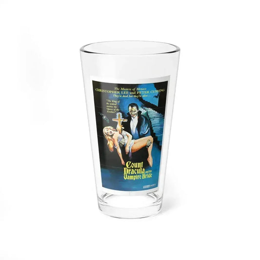 COUNT DRACULA AND HIS VAMPIRE BRIDE 1973 Movie Poster - Pint Glass 16oz 16oz - Go Mug Yourself