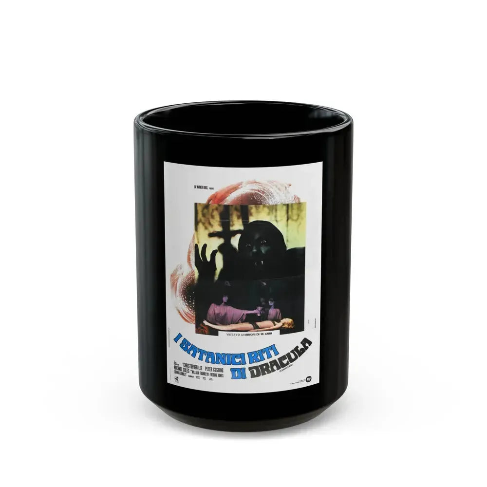 COUNT DRACULA AND HIS VAMPIRE BRIDE (2) 1973 Movie Poster - Black Coffee Mug 15oz - Go Mug Yourself