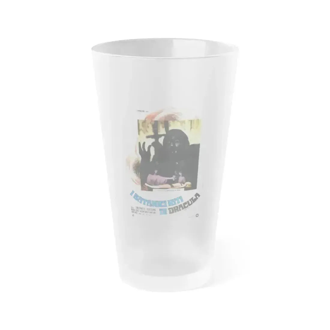 COUNT DRACULA AND HIS VAMPIRE BRIDE (2) 1973 Movie Poster - Frosted Pint Glass 16oz 16oz Frosted - Go Mug Yourself