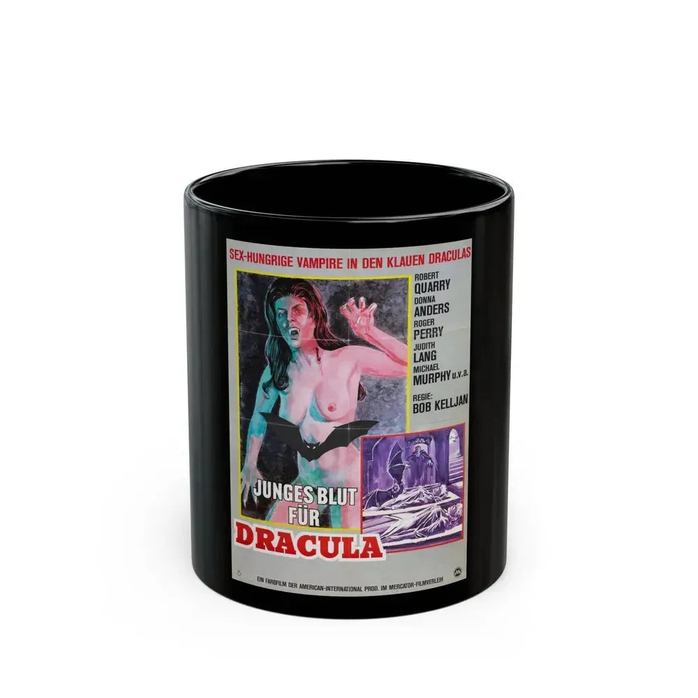 COUNT YORGA, VAMPIRE (GERMAN) 1970 Movie Poster - Black Coffee Mug 11oz - Go Mug Yourself