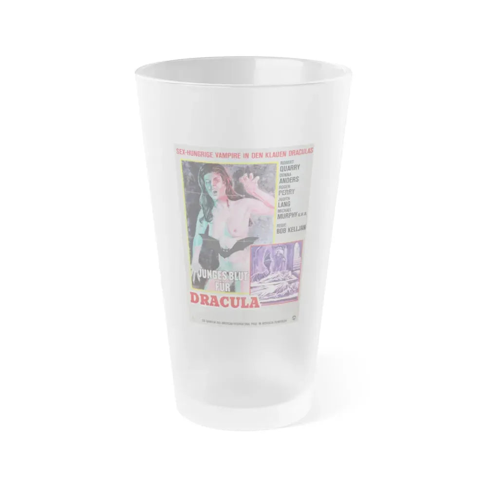 COUNT YORGA, VAMPIRE (GERMAN) 1970 Movie Poster - Frosted Pint Glass 16oz Default Title - Go Mug Yourself