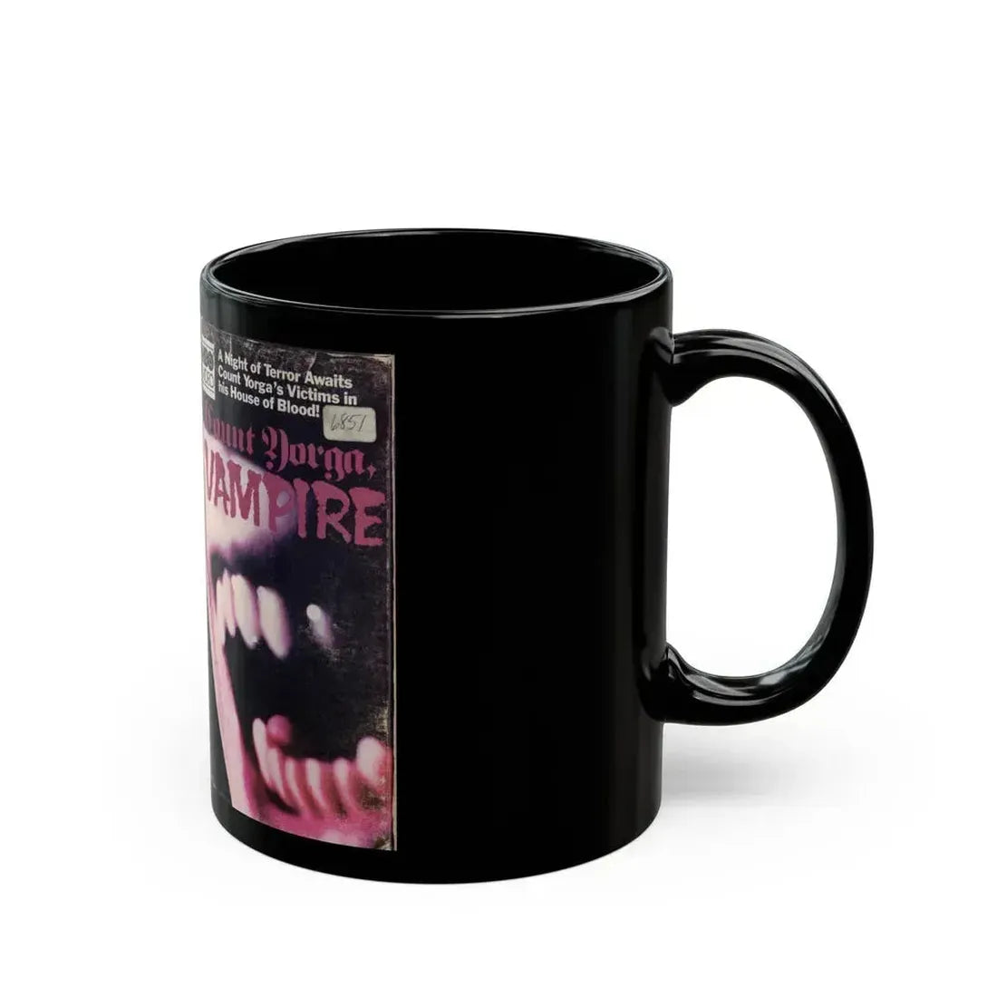 COUNT YORGA VAMPIRE (VHS COVER) - Black Coffee Mug - Go Mug Yourself