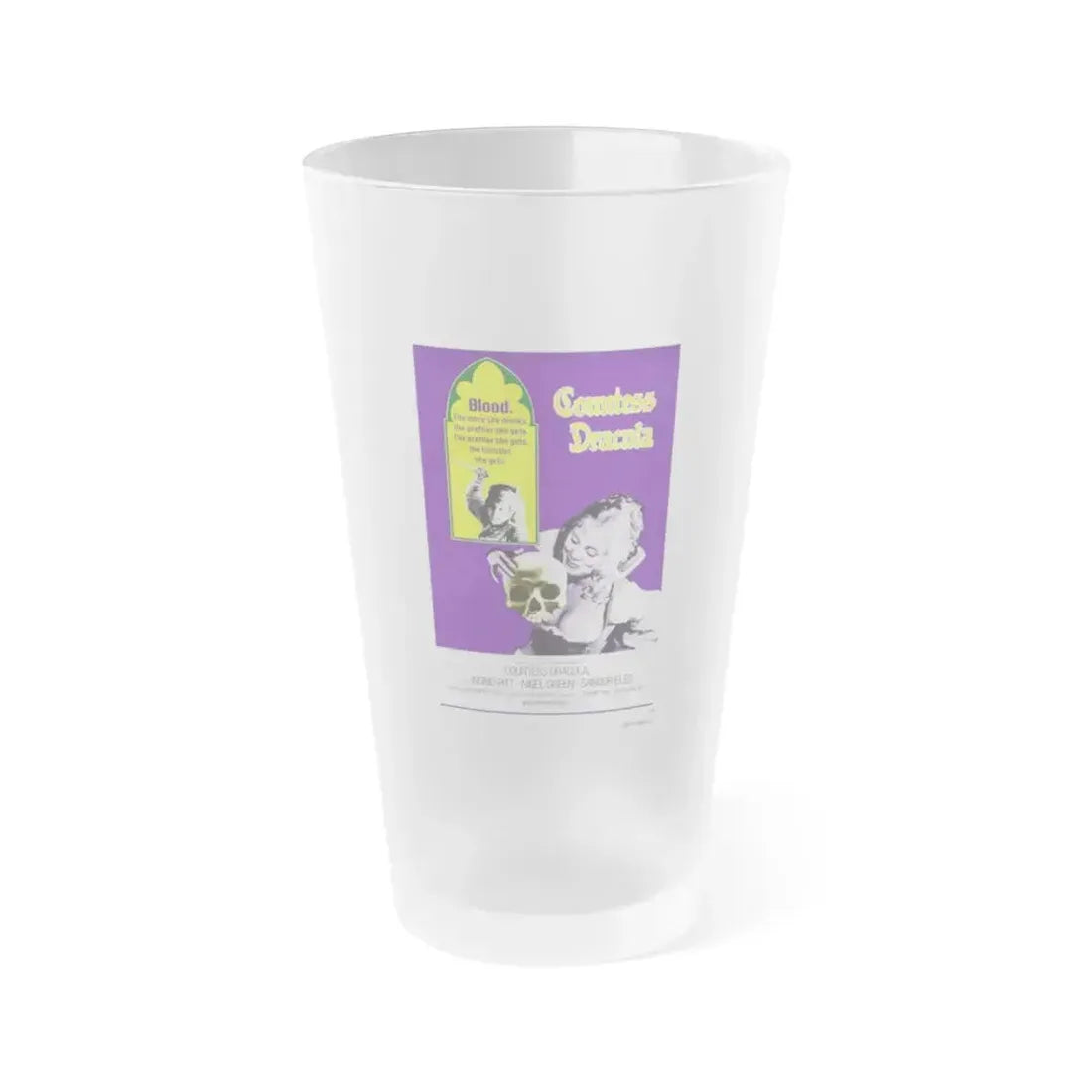 COUNTESS DRACULA 1971 Movie Poster - Frosted Pint Glass 16oz 16oz Frosted - Go Mug Yourself