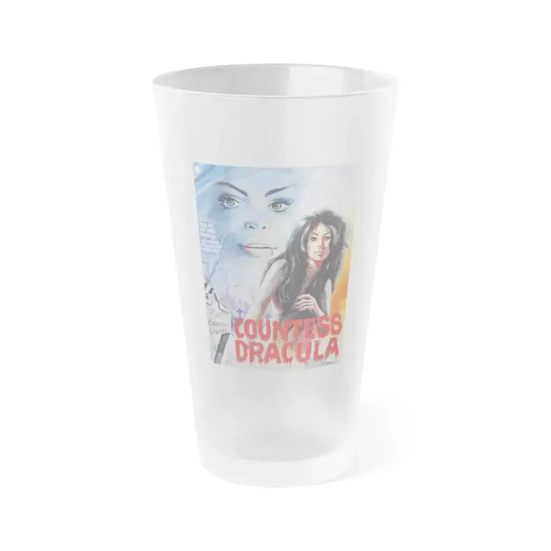 COUNTESS DRACULA (FRENCH) 1971 Movie Poster - Frosted Pint Glass 16oz 16oz Frosted - Go Mug Yourself