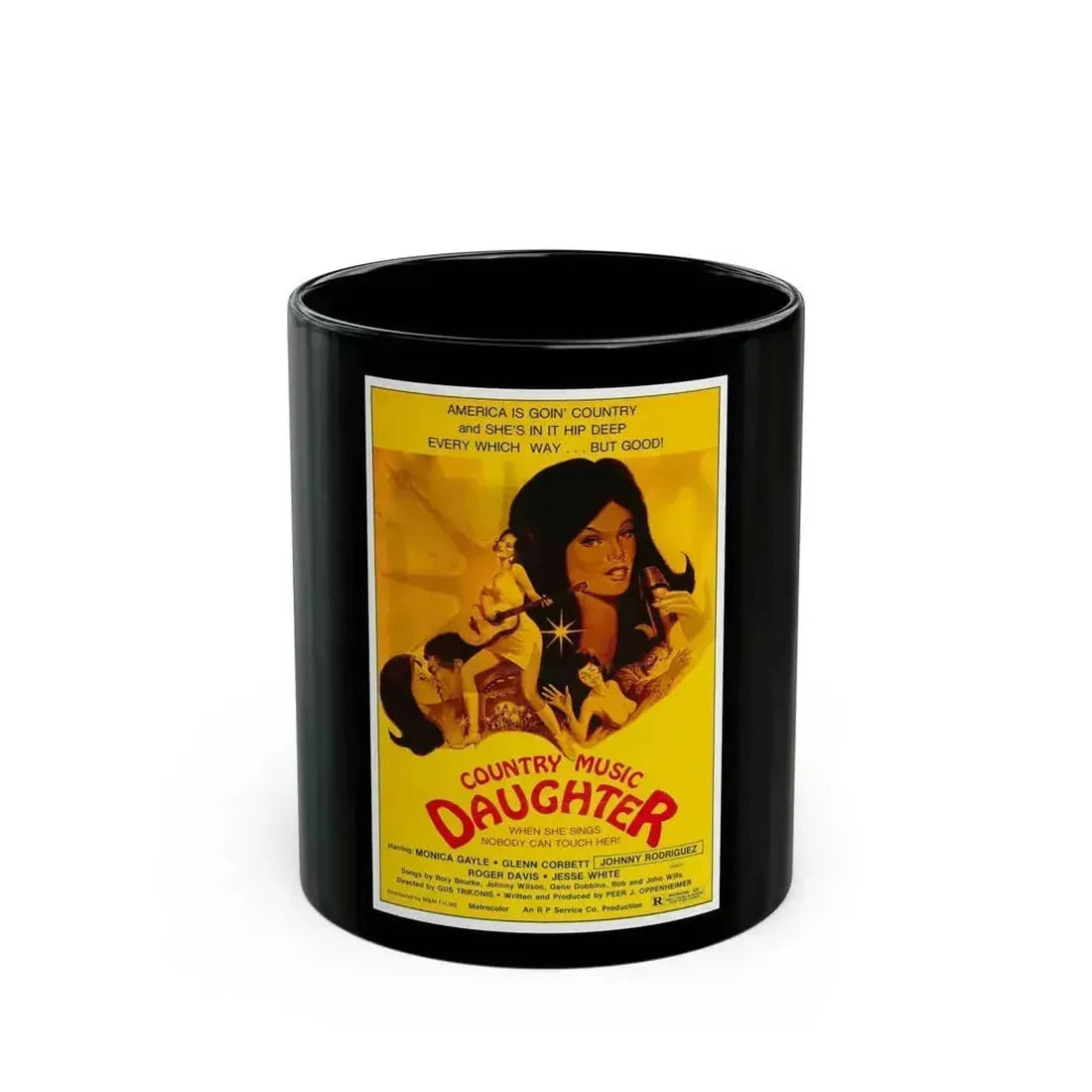 COUNTRY MUSIC DAUGHTER (NASHVILLE GIRL) 1976 Movie Poster - Black Coffee Mug 11oz - Go Mug Yourself