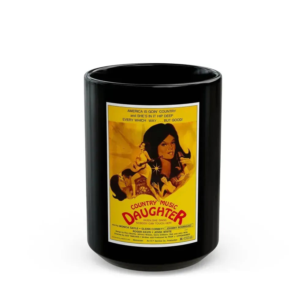 COUNTRY MUSIC DAUGHTER (NASHVILLE GIRL) 1976 Movie Poster - Black Coffee Mug 15oz - Go Mug Yourself
