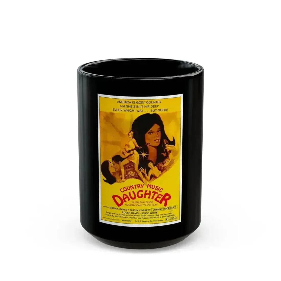 COUNTRY MUSIC DAUGHTER (NASHVILLE GIRL) 1976 Movie Poster - Black Coffee Mug 15oz - Go Mug Yourself
