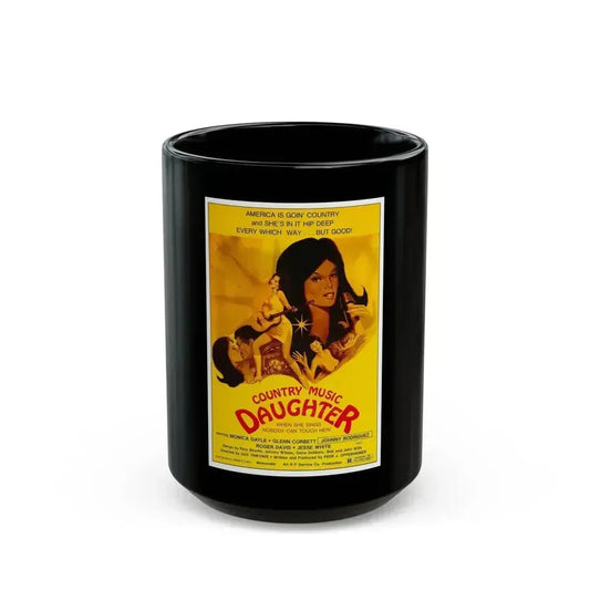 COUNTRY MUSIC DAUGHTER (NASHVILLE GIRL) 1976 Movie Poster - Black Coffee Mug 15oz - Go Mug Yourself