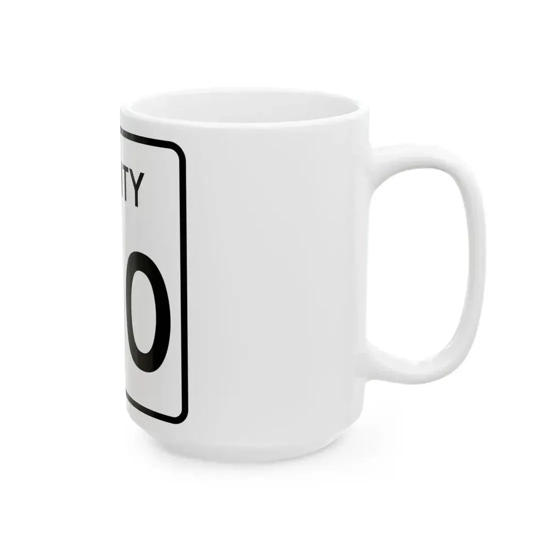 County 100 square (Minnesota) (Road Sign) White Coffee Mug - Go Mug Yourself