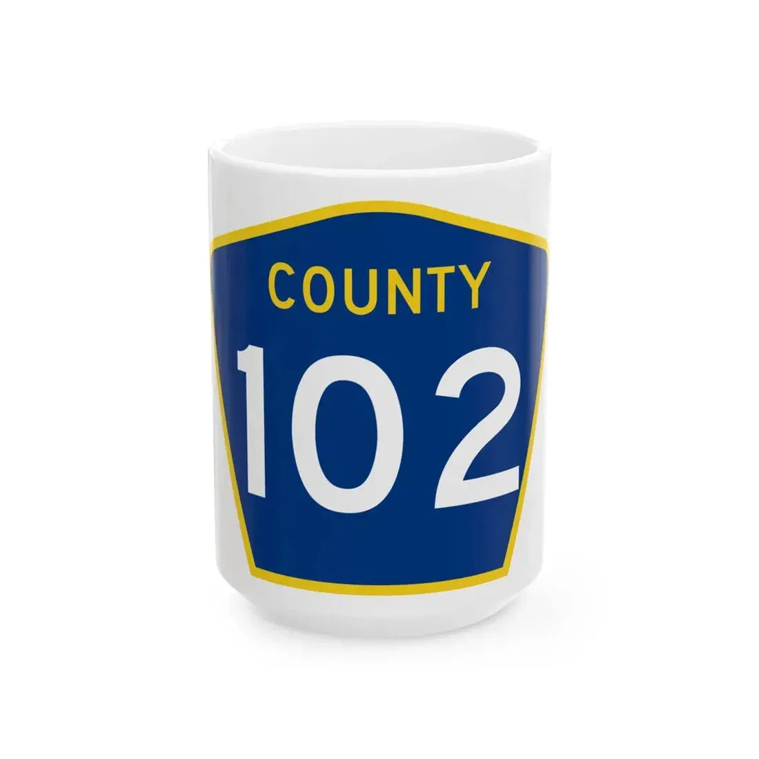County 102 MN (Minnesota) (Road Sign) White Coffee Mug 15oz - Go Mug Yourself