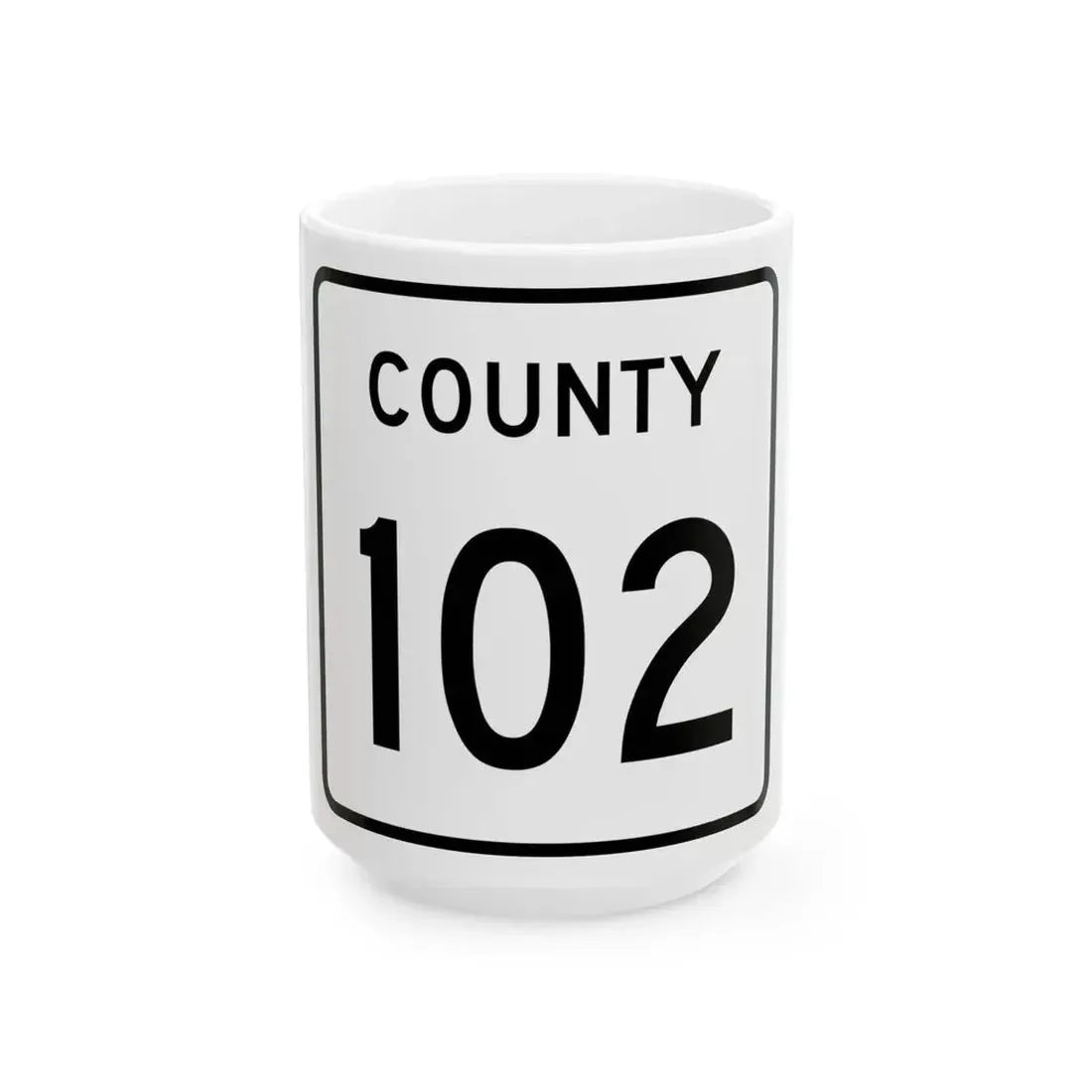 County 102 square (Minnesota) (Road Sign) White Coffee Mug 15oz - Go Mug Yourself