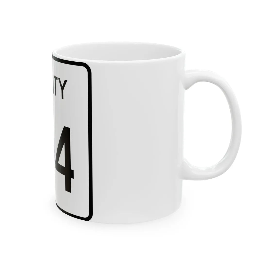 County 104 square (Minnesota) (Road Sign) White Coffee Mug - Go Mug Yourself
