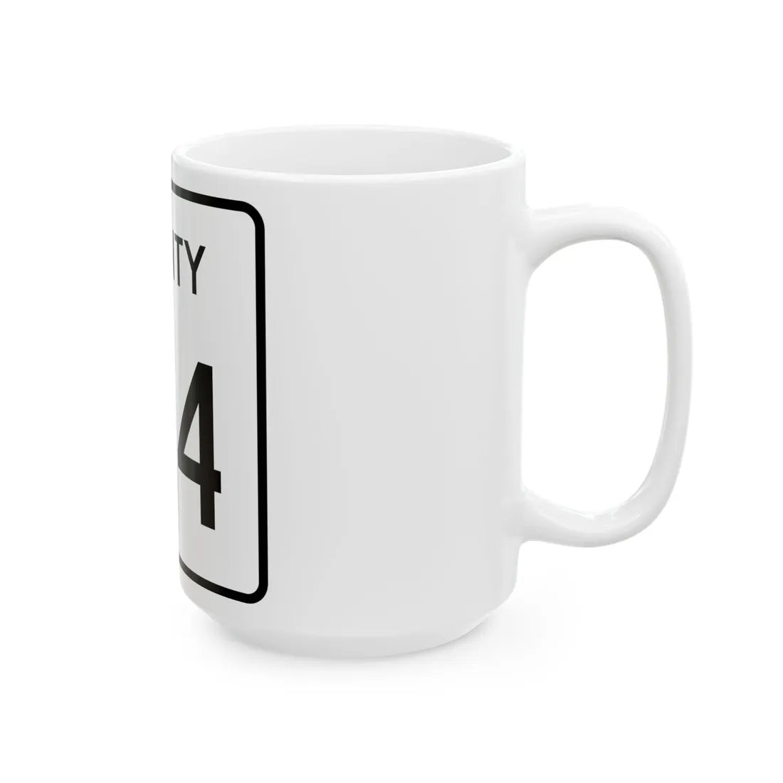 County 104 square (Minnesota) (Road Sign) White Coffee Mug - Go Mug Yourself