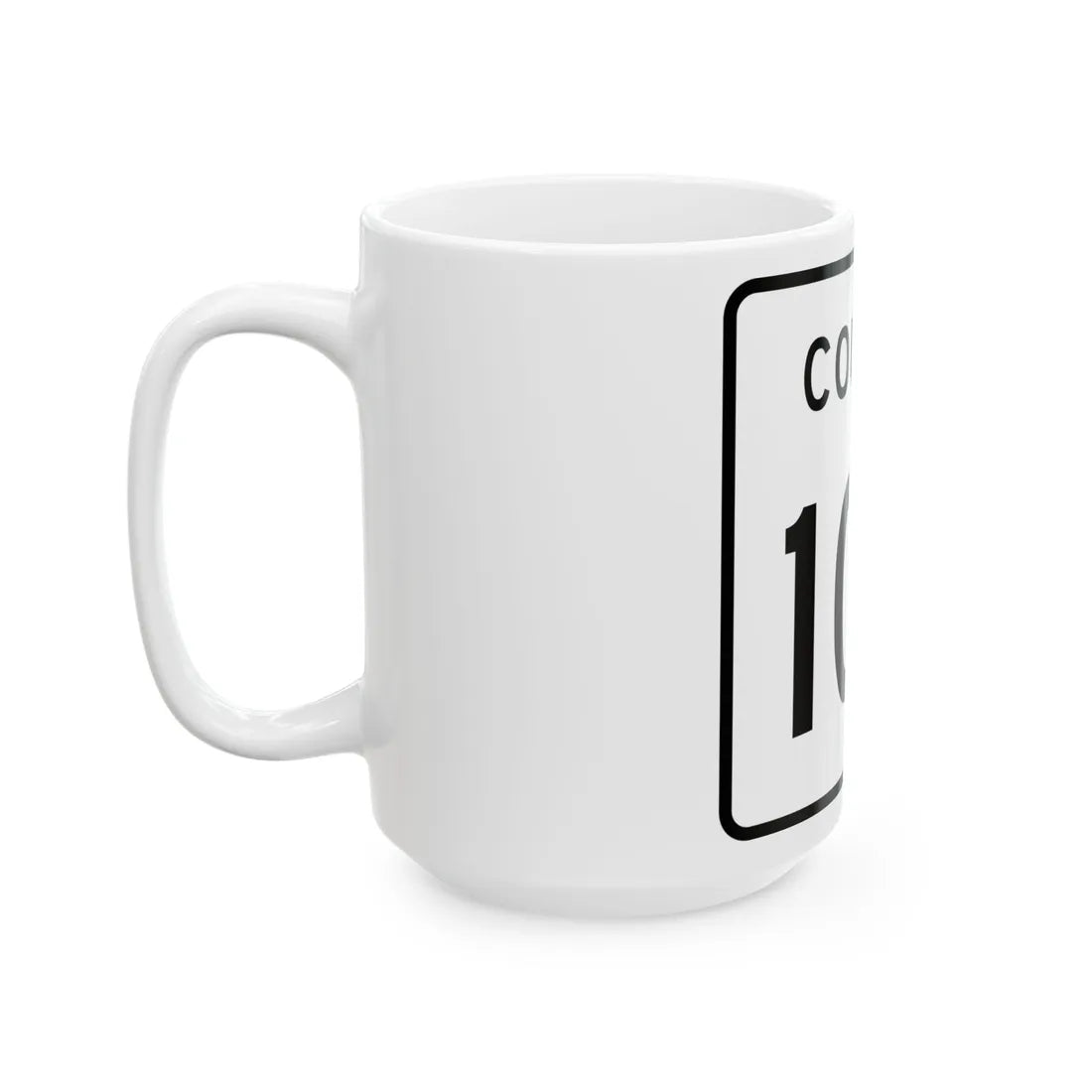 County 106 square (Minnesota) (Road Sign) White Coffee Mug - Go Mug Yourself