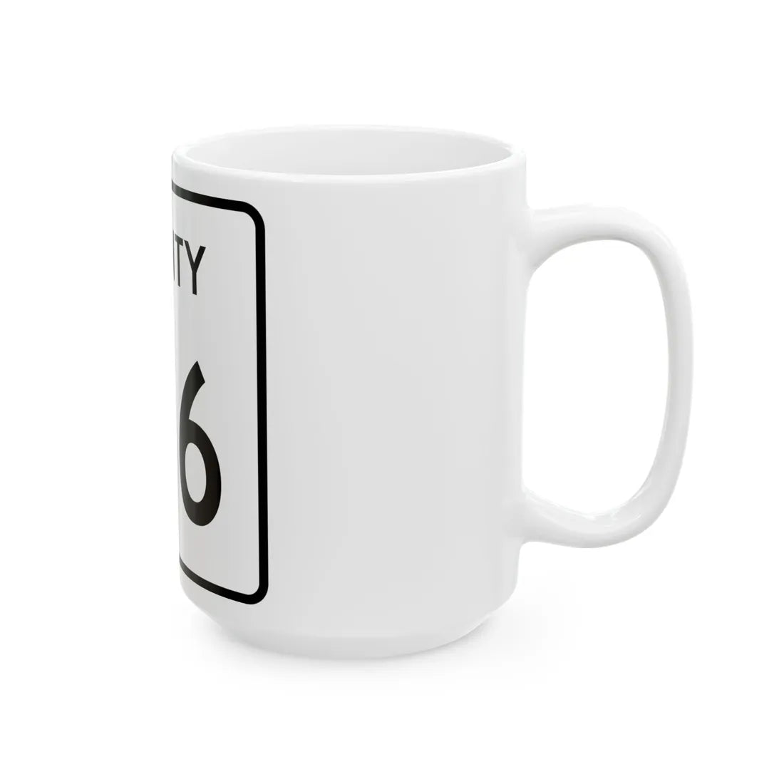 County 106 square (Minnesota) (Road Sign) White Coffee Mug - Go Mug Yourself