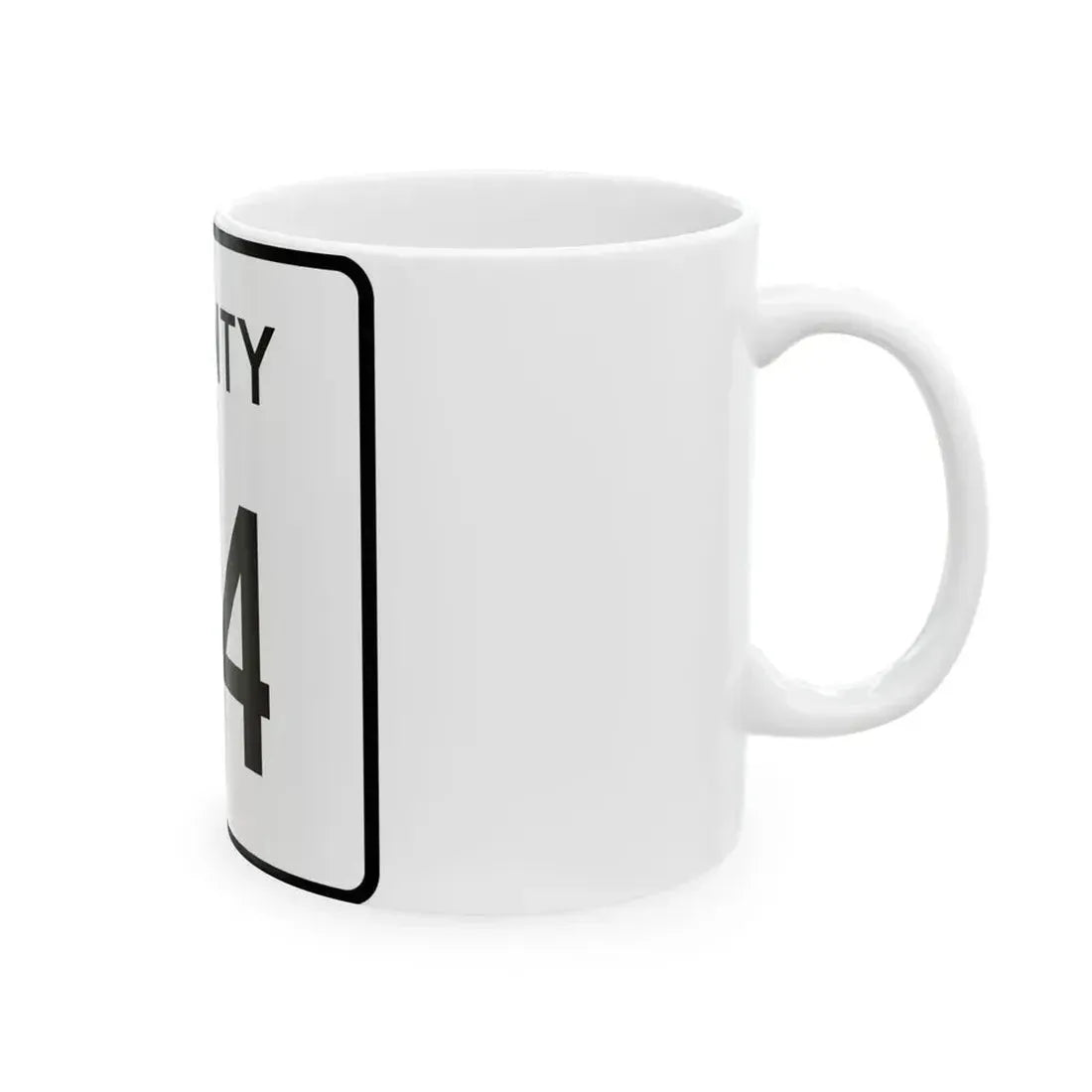 County 114 square (Minnesota) (Road Sign) White Coffee Mug - Go Mug Yourself