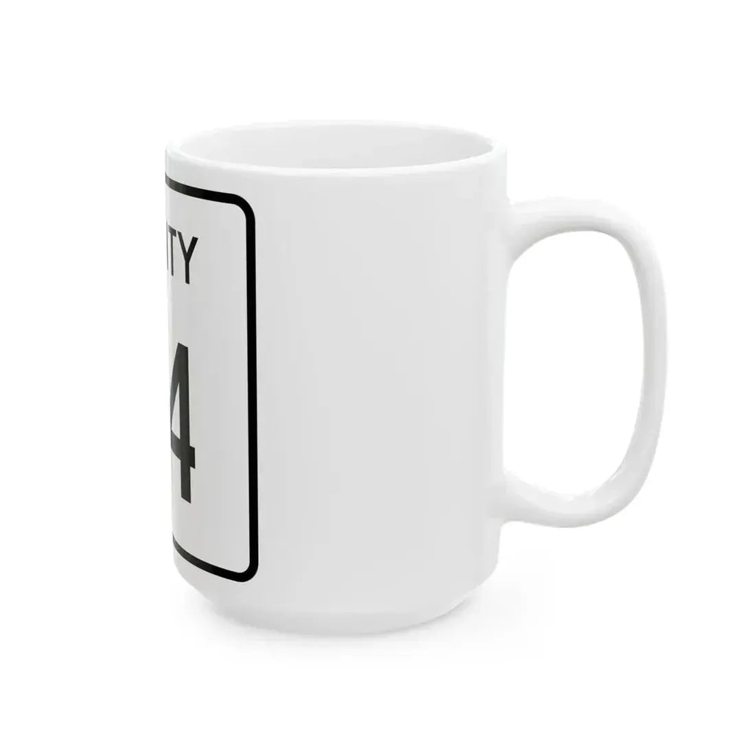 County 114 square (Minnesota) (Road Sign) White Coffee Mug - Go Mug Yourself