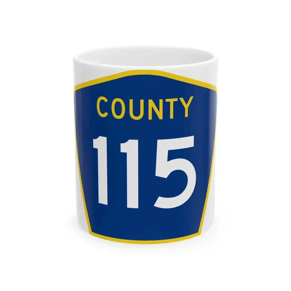 County 115 MN (Minnesota) (Road Sign) White Coffee Mug 11oz - Go Mug Yourself