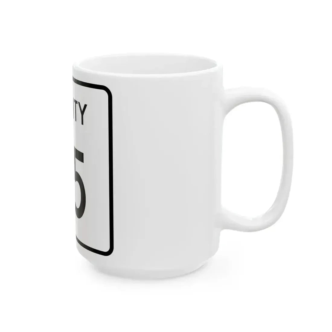 County 115 square (Minnesota) (Road Sign) White Coffee Mug - Go Mug Yourself
