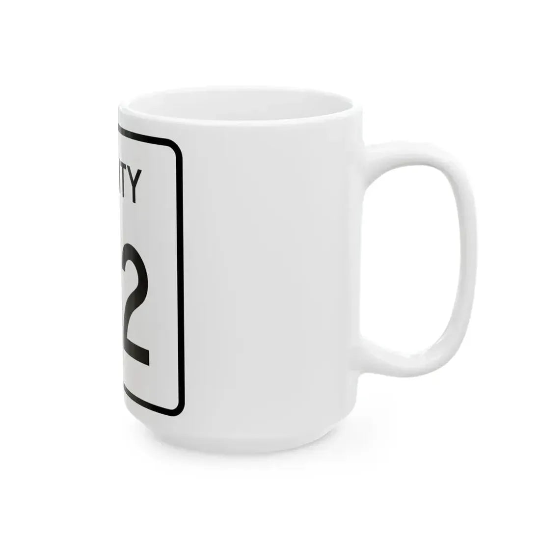 County 122 square (Minnesota) (Road Sign) White Coffee Mug - Go Mug Yourself