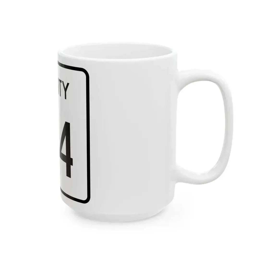 County 124 square (Minnesota) (Road Sign) White Coffee Mug - Go Mug Yourself