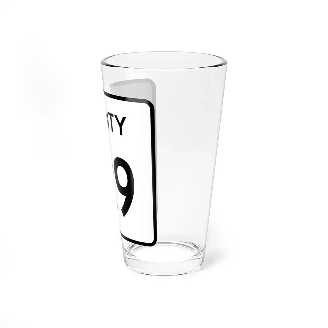 County 129 square (Minnesota) (Road Sign) Pint Glass 16oz - Go Mug Yourself