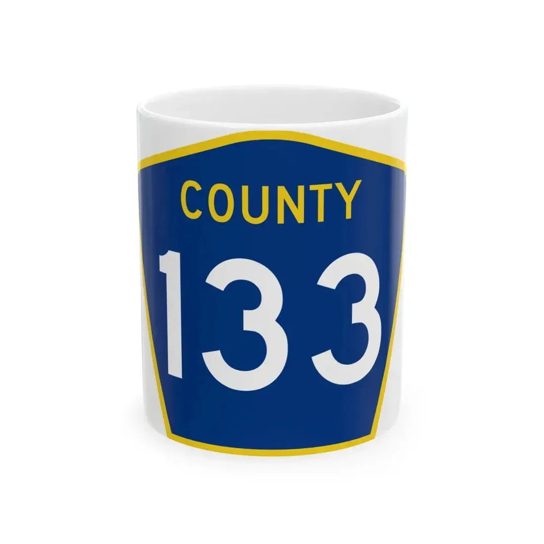 County 133 MN (Minnesota) (Road Sign) White Coffee Mug 11oz - Go Mug Yourself