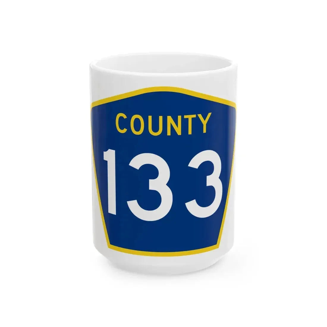 County 133 MN (Minnesota) (Road Sign) White Coffee Mug 15oz - Go Mug Yourself