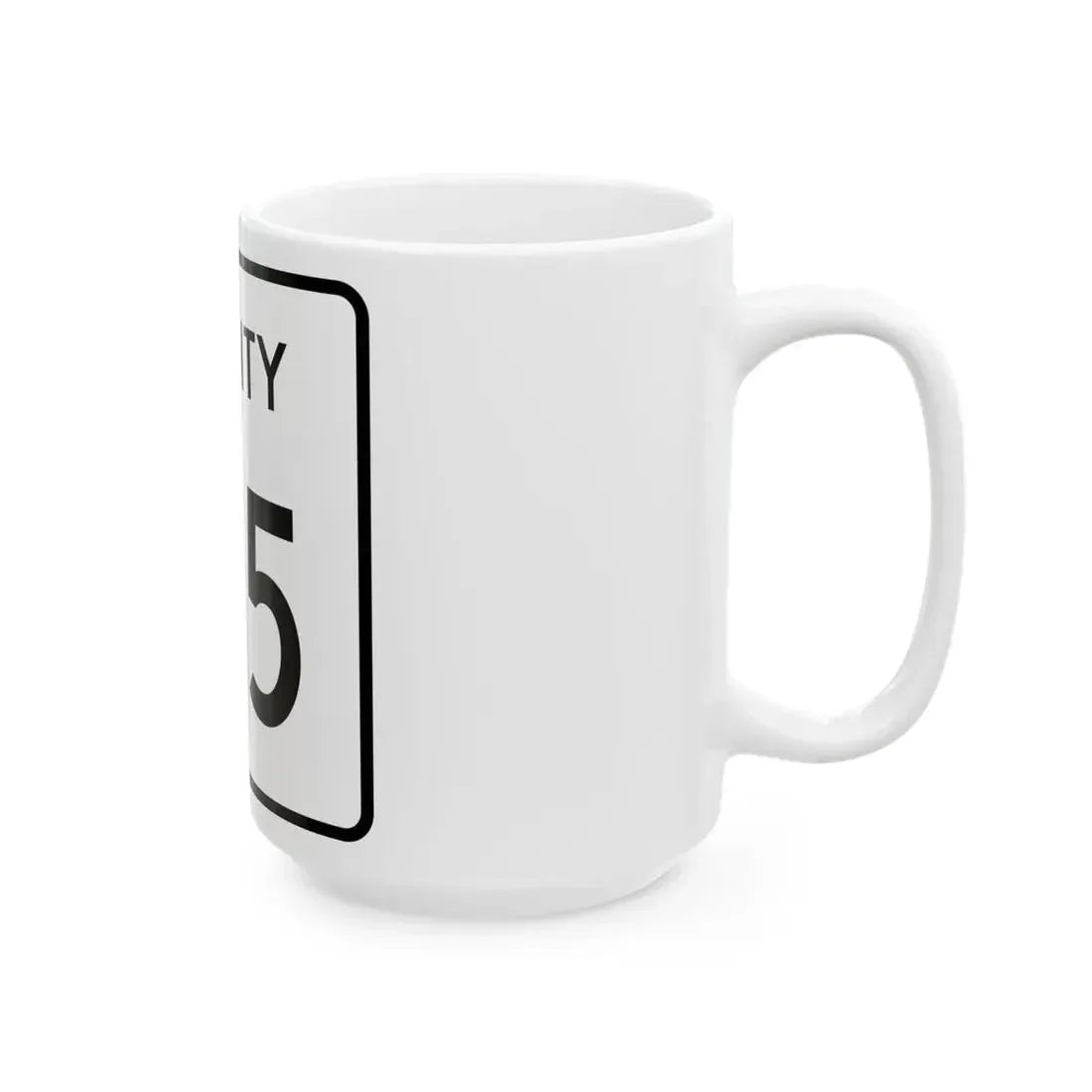 County 135 square (Minnesota) (Road Sign) White Coffee Mug - Go Mug Yourself